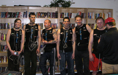 2007 Study Updates/Photos - Study volunteers wearing our equipment