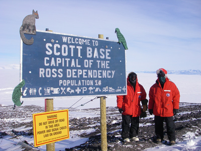 2006 Study Updates/Photos - Andy and Ken outside of the NZ Scott Base