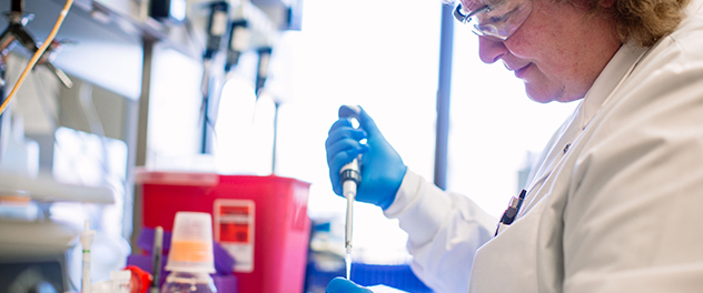 Targeted Biomarker Core staff member working in custom assay design at Mayo Clinic in Minnesota.