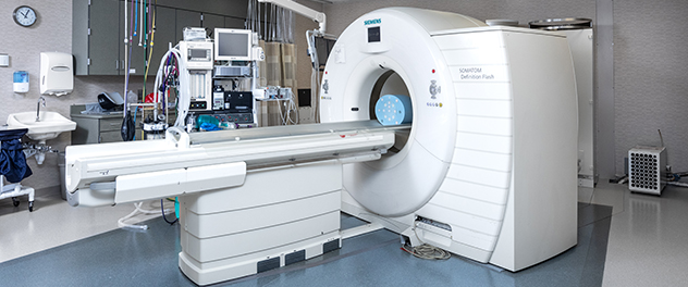A dual-source CT scanner with an in lab CT scanner is shown within the X-Ray Imaging Core.