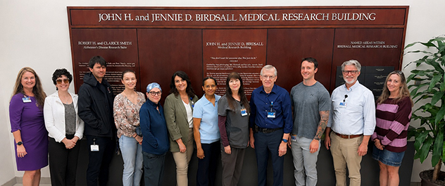 Neuropathology and Microscopy Lab team photograph.
